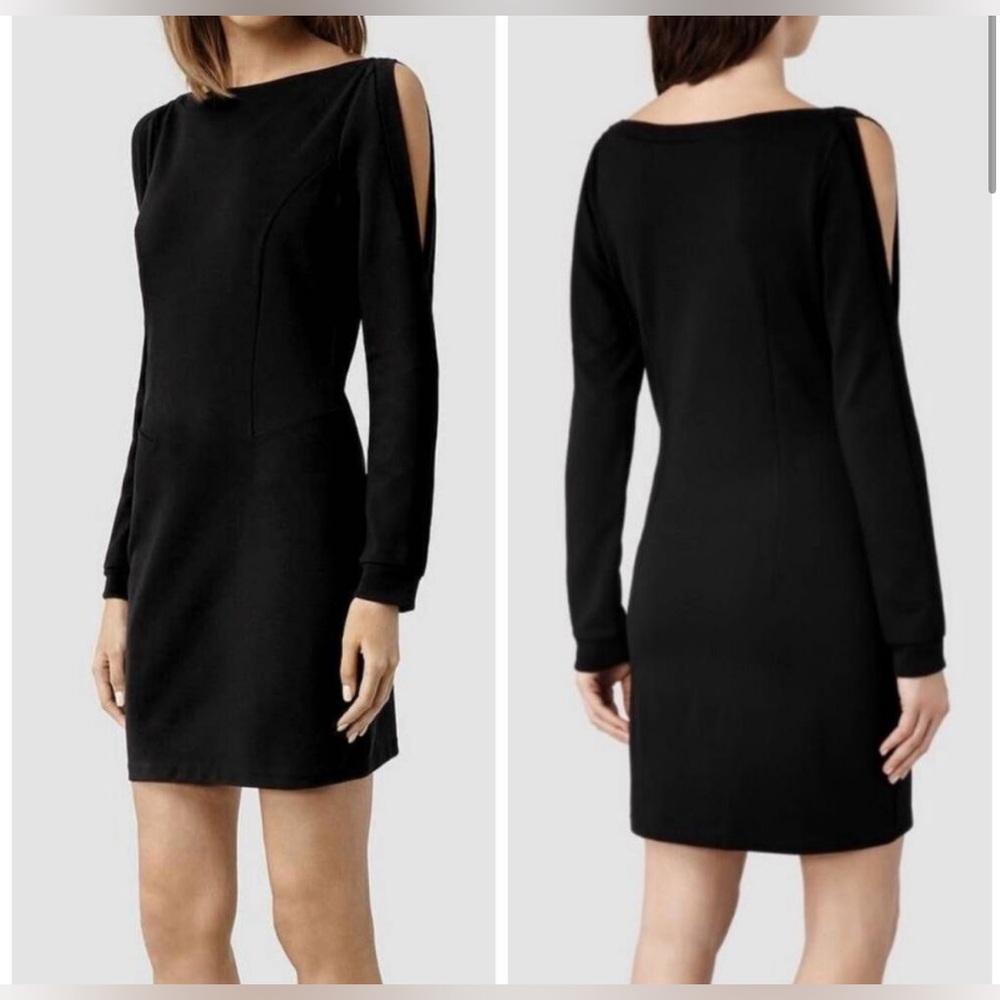 ALL SAINTS Ponte Emelle Cold Shoulder Sheath Dress